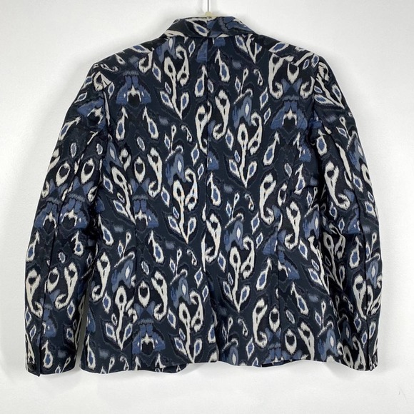 RAG & BONE Ikat blue silver Pretty Little Liars peacock blazer jacket - Picture 6 of 12